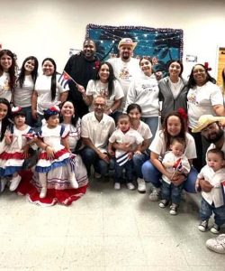 Children learning in a colorful classroom
